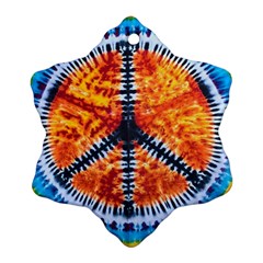 Tie Dye Peace Sign Ornament (Snowflake)