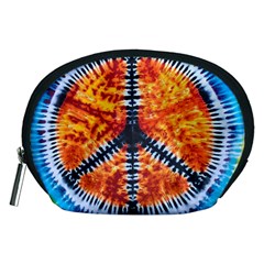 Tie Dye Peace Sign Accessory Pouch (Medium)