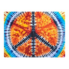 Tie Dye Peace Sign Two Sides Premium Plush Fleece Blanket (mini)