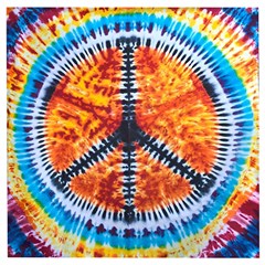 Tie Dye Peace Sign Wooden Puzzle Square