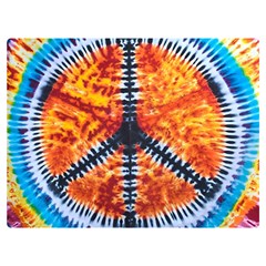 Tie Dye Peace Sign Two Sides Premium Plush Fleece Blanket (Extra Small)