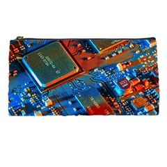 Gray Circuit Board Electronics Electronic Components Microprocessor Pencil Case