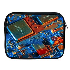 Gray Circuit Board Electronics Electronic Components Microprocessor Apple Ipad 2/3/4 Zipper Cases by Cemarart