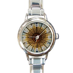 Barcelona Stained Glass Window Round Italian Charm Watch