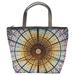 Barcelona Stained Glass Window Bucket Bag by Cemarart