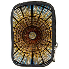 Barcelona Stained Glass Window Compact Camera Leather Case