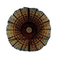 Barcelona Stained Glass Window Standard 15  Premium Round Cushions