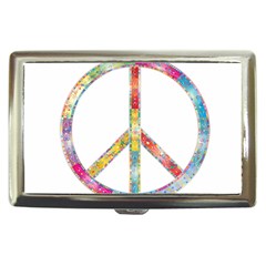 Flourish Decorative Peace Sign Cigarette Money Case by Cemarart