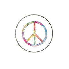 Flourish Decorative Peace Sign Hat Clip Ball Marker (10 Pack)