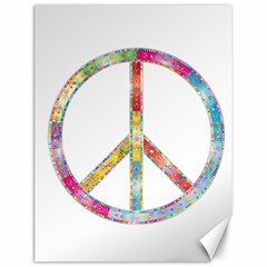 Flourish Decorative Peace Sign Canvas 18  X 24 