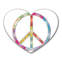 Flourish Decorative Peace Sign Heart Mousepad