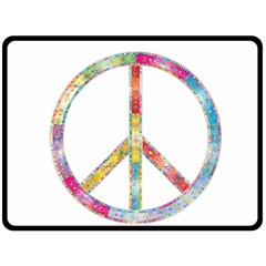 Flourish Decorative Peace Sign Fleece Blanket (large)