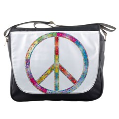 Flourish Decorative Peace Sign Messenger Bag