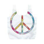 Flourish Decorative Peace Sign Full Print Recycle Bag (M) Front