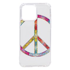 Flourish Decorative Peace Sign Iphone 14 Pro Max Tpu Uv Print Case by Cemarart