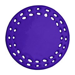 Ultra Violet Purple Ornament (round Filigree) by bruzer