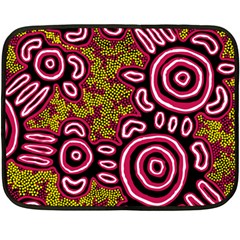 Authentic Aboriginal Art - You Belong Two Sides Fleece Blanket (mini)