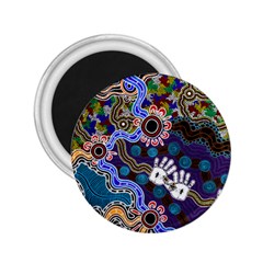Authentic Aboriginal Art - Discovering Your Dreams 2.25  Magnets