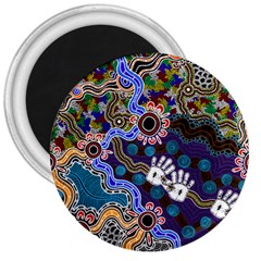 Authentic Aboriginal Art - Discovering Your Dreams 3  Magnets