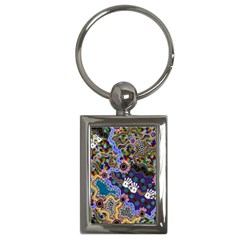 Authentic Aboriginal Art - Discovering Your Dreams Key Chain (Rectangle)