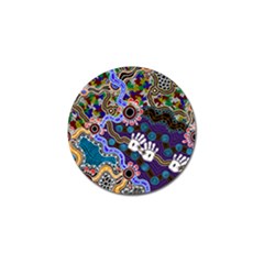 Authentic Aboriginal Art - Discovering Your Dreams Golf Ball Marker