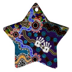 Authentic Aboriginal Art - Discovering Your Dreams Star Ornament (Two Sides)