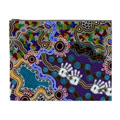 Authentic Aboriginal Art - Discovering Your Dreams Cosmetic Bag (XL)