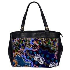 Authentic Aboriginal Art - Discovering Your Dreams Oversize Office Handbag