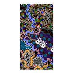 Authentic Aboriginal Art - Discovering Your Dreams Shower Curtain 36  x 72  (Stall) 