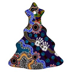 Authentic Aboriginal Art - Discovering Your Dreams Christmas Tree Ornament (two Sides) by hogartharts