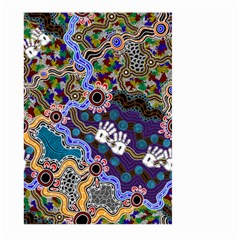 Authentic Aboriginal Art - Discovering Your Dreams Large Garden Flag (two Sides) by hogartharts