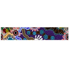 Authentic Aboriginal Art - Discovering Your Dreams Large Premium Plush Fleece Scarf 