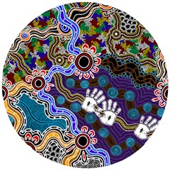 Authentic Aboriginal Art - Discovering Your Dreams Wooden Puzzle Round