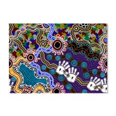 Authentic Aboriginal Art - Discovering Your Dreams Crystal Sticker (A4)