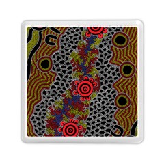 Authentic Aboriginal Art - Gathering 2 Memory Card Reader (square) by hogartharts