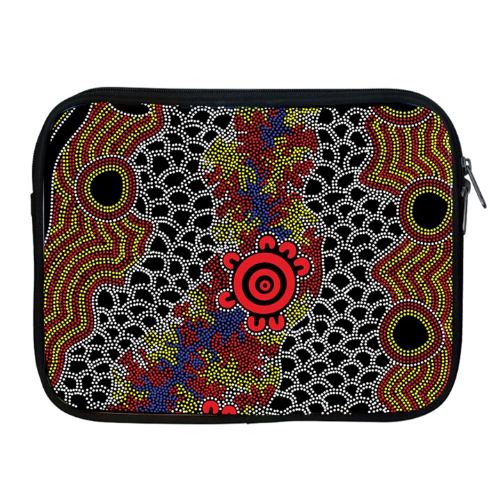 Authentic Aboriginal Art - Gathering 2 Apple iPad 2/3/4 Zipper Cases