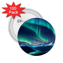 Aurora Borealis 2 25  Buttons (100 Pack) 
