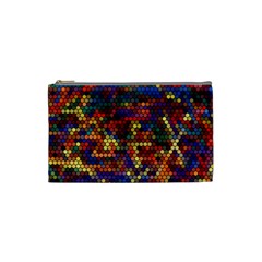 Hexagon Honeycomb Pattern Design Cosmetic Bag (small) by Ndabl3x