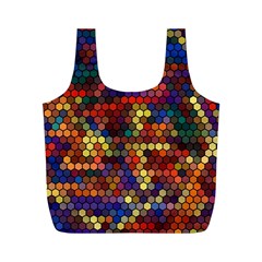 Hexagon Honeycomb Pattern Design Full Print Recycle Bag (m)