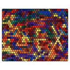 Hexagon Honeycomb Pattern Design Two Sides Premium Plush Fleece Blanket (medium) by Ndabl3x