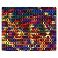 Hexagon Honeycomb Pattern Design Premium Plush Fleece Blanket (medium) by Ndabl3x