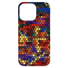 Hexagon Honeycomb Pattern Design Iphone 14 Pro Max Black Uv Print Case by Ndabl3x