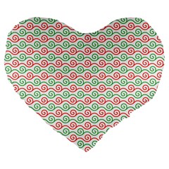 Mosaic Hexagon Honeycomb Large 19  Premium Heart Shape Cushions
