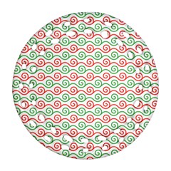 Pattern Flowers Geometric Round Filigree Ornament (two Sides)