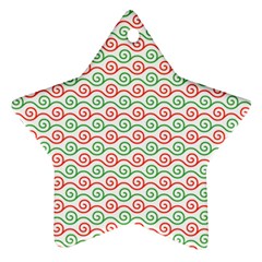Background Pattern Leaves Texture Star Ornament (two Sides)