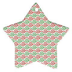 Spirals Geometric Pattern Design Star Ornament (two Sides)