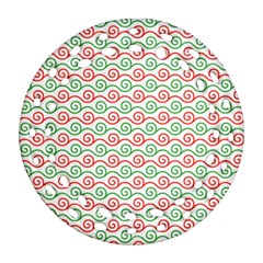Spirals Geometric Pattern Design Round Filigree Ornament (two Sides)