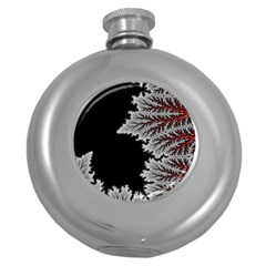 Abstract City Retro Sunset Night Round Hip Flask (5 Oz)