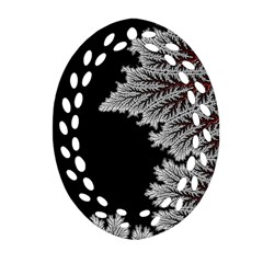 Abstract City Retro Sunset Night Ornament (oval Filigree)