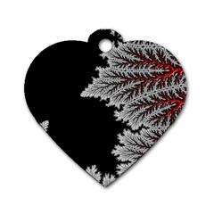 Abstract Complex Fractal Math Dog Tag Heart (two Sides)